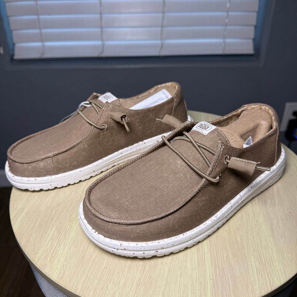 Hey Dude Wendy Stretch Canvas, Taupe, US W6